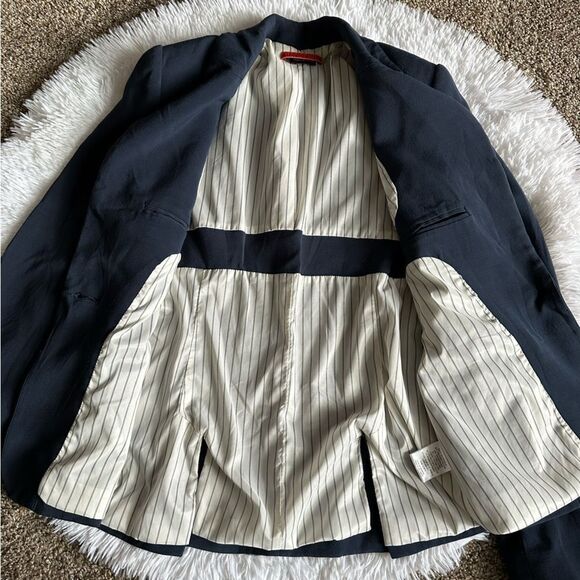 Alice + Olivia Blazer Jacket Lined Blue Womens Size Small FLAWED - Picture 3 of 9